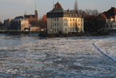 L'Oder ghiacciato a Wroclaw